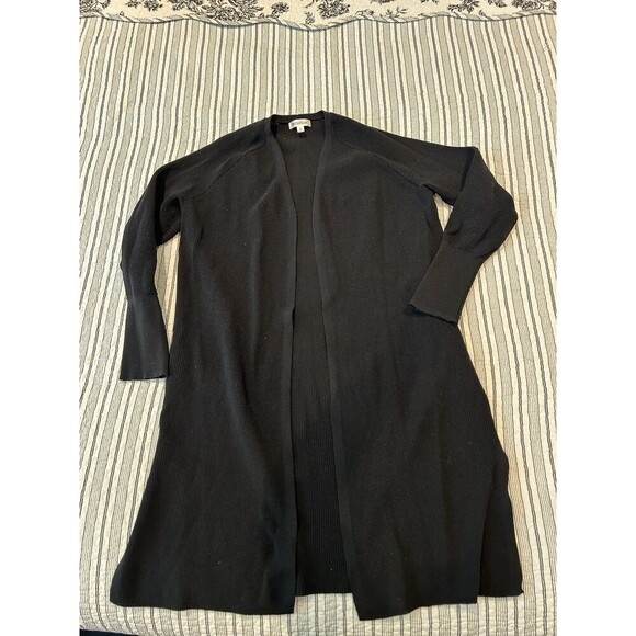 Prologue Women's Long Sleeve Open-Front Black Knitted Cardigan Sweater Size S - Picture 1 of 7